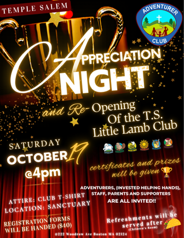 Appreciation Night and Re Opening of the Little Lambs Club